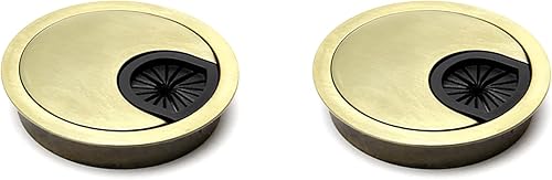 Miniatura 24 de MroMax Ojales de escritorio de aleación de zinc de 3.07 pulgadas, cubierta de agujero para cable, ojales de escritorio, organizador de cables para