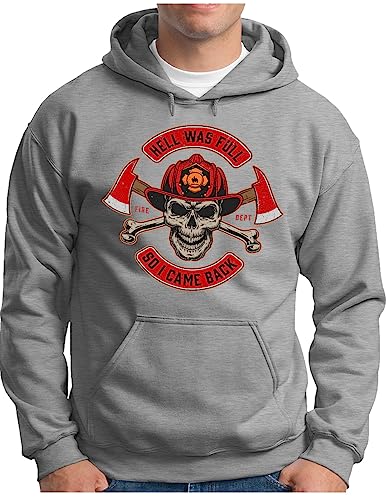 Sweat à capuche pompier pour homme cadeau idéal motif sauveteur
