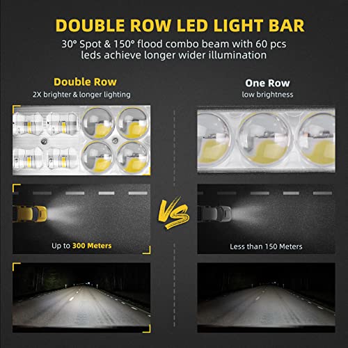 Image of DWVO 32 Inch LED Light Bar w /10ft Wiring Harness Spot & Flood Combo Beam