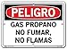 Vestil Spanish Danger Sign SI-D-70-A-AL-063-S, Propane No Smoking Or Open Flame, GAS PROPANO NO FUMAR, NO FLAMAS, 10.5X7.5 ALUMINUM .063