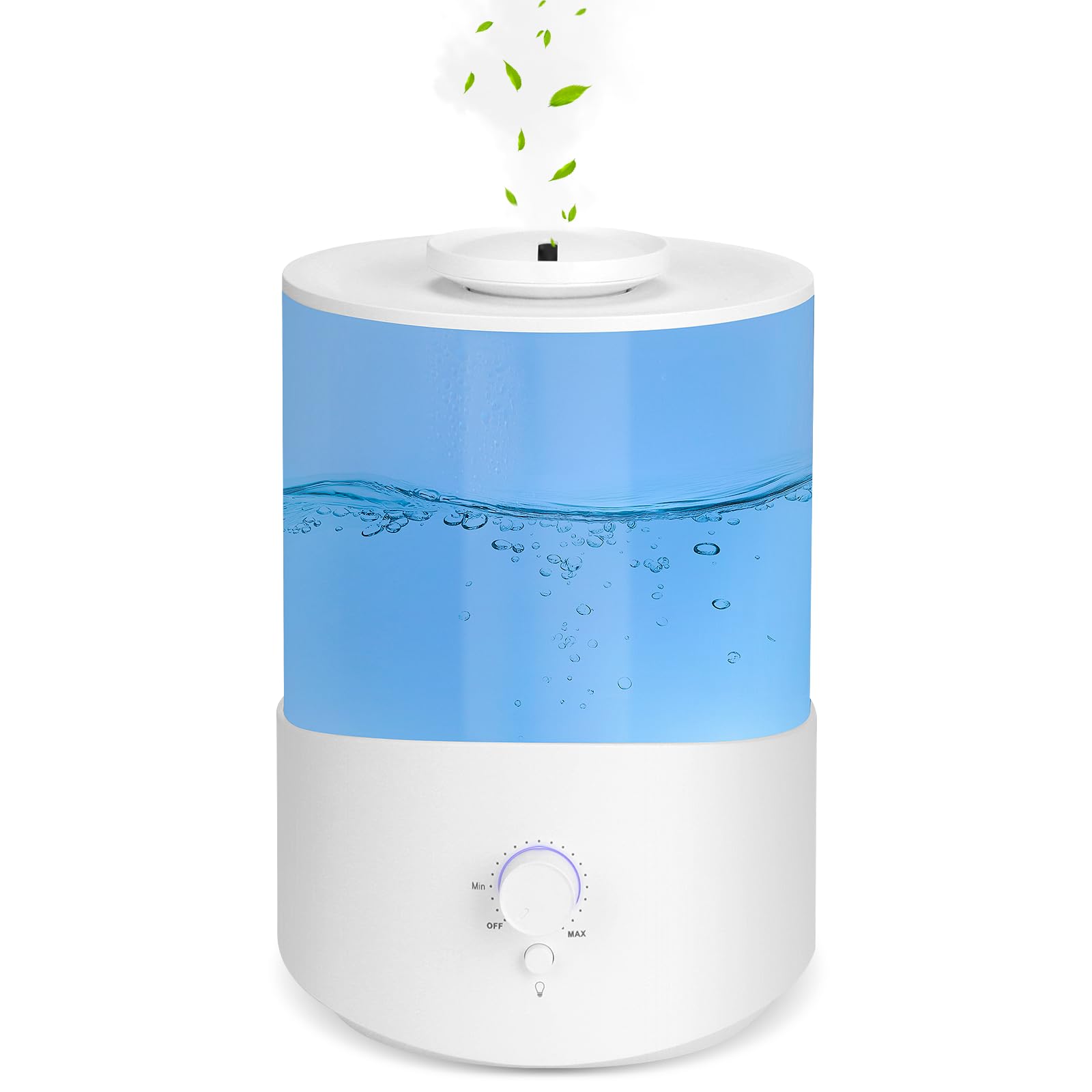 Romon Humidificador Aire 2.5L Blanco, Hasta 28H para humificadores silencioso para Dormitorio, Hasta 28H, Nebulización 360° humidifier aceites esenciales para Plantas, Apagado Automático, 7 luces LED