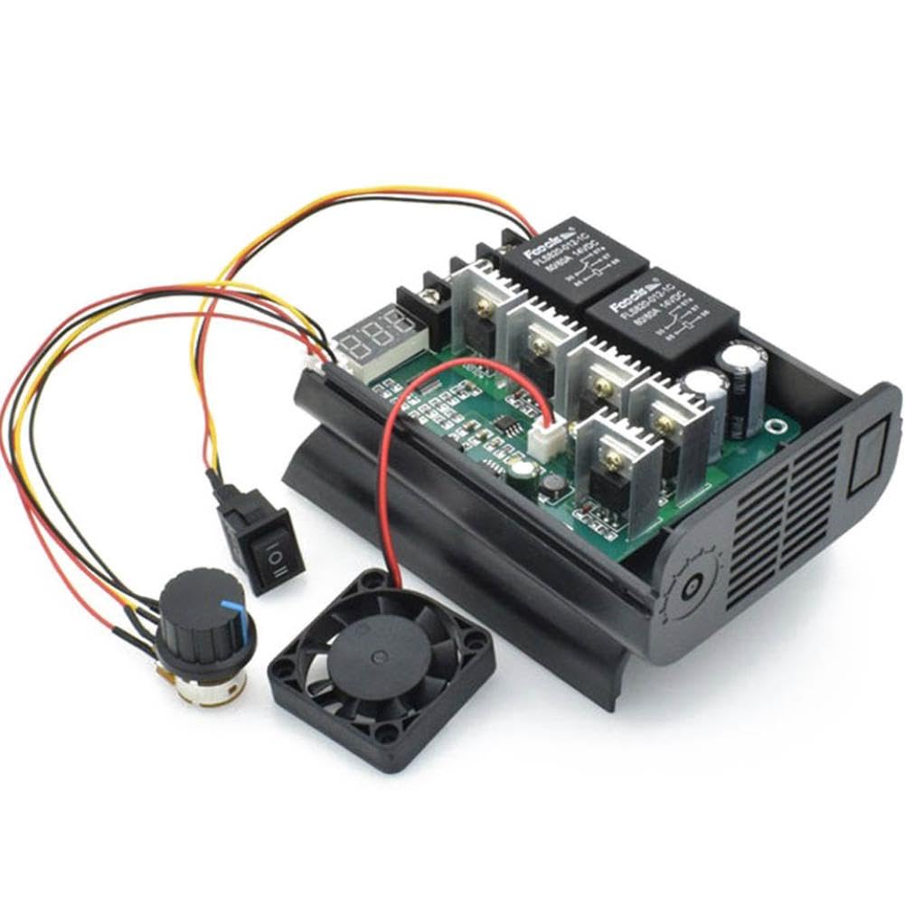PWM DC Motor Speed Controller 60A CW CCW Digital Display 0~100% Adjustable Drive DC 10V~55V Reverse Motor Governor