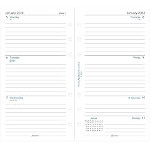 Filofax Week 2 Page 2026 Personal Line Diary Refill, English, 3.75" x 6.75"