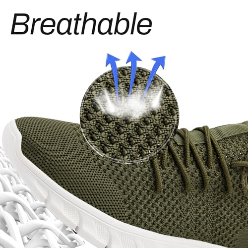 Image of Men Running Tennis Shoes Gym Fashion Sneakers Walking Workout Shoes Athletic Slip on Breathable Mesh Comfortable Lightweight Casual Sport Shoe