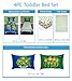 Teenage Mutant Ninja Turtles 4 Piece Toddler Bedding Set – Includes Comforter, Sheet Set – Fitted + Top Sheet + Reversible Pillowcase for Boys Bed, Blue