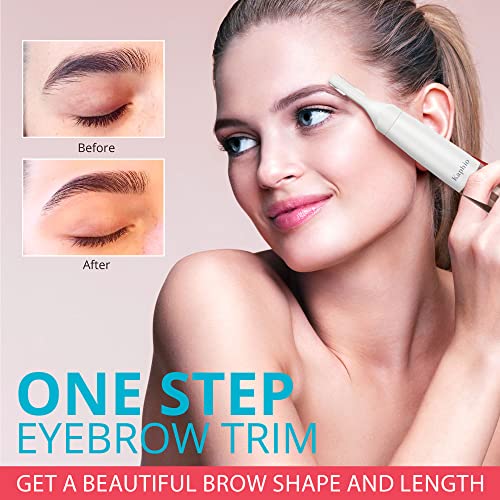 Eyebrow Trimmer And Facial Hair Removal For Women, 2 In 1 Eyebrow Razor & Facial Hair Remover Kit, Usb Rechargeable Painless Hair Removal For Face Peach Fuzz, Lips, Body, Chin, Arms #TOP2