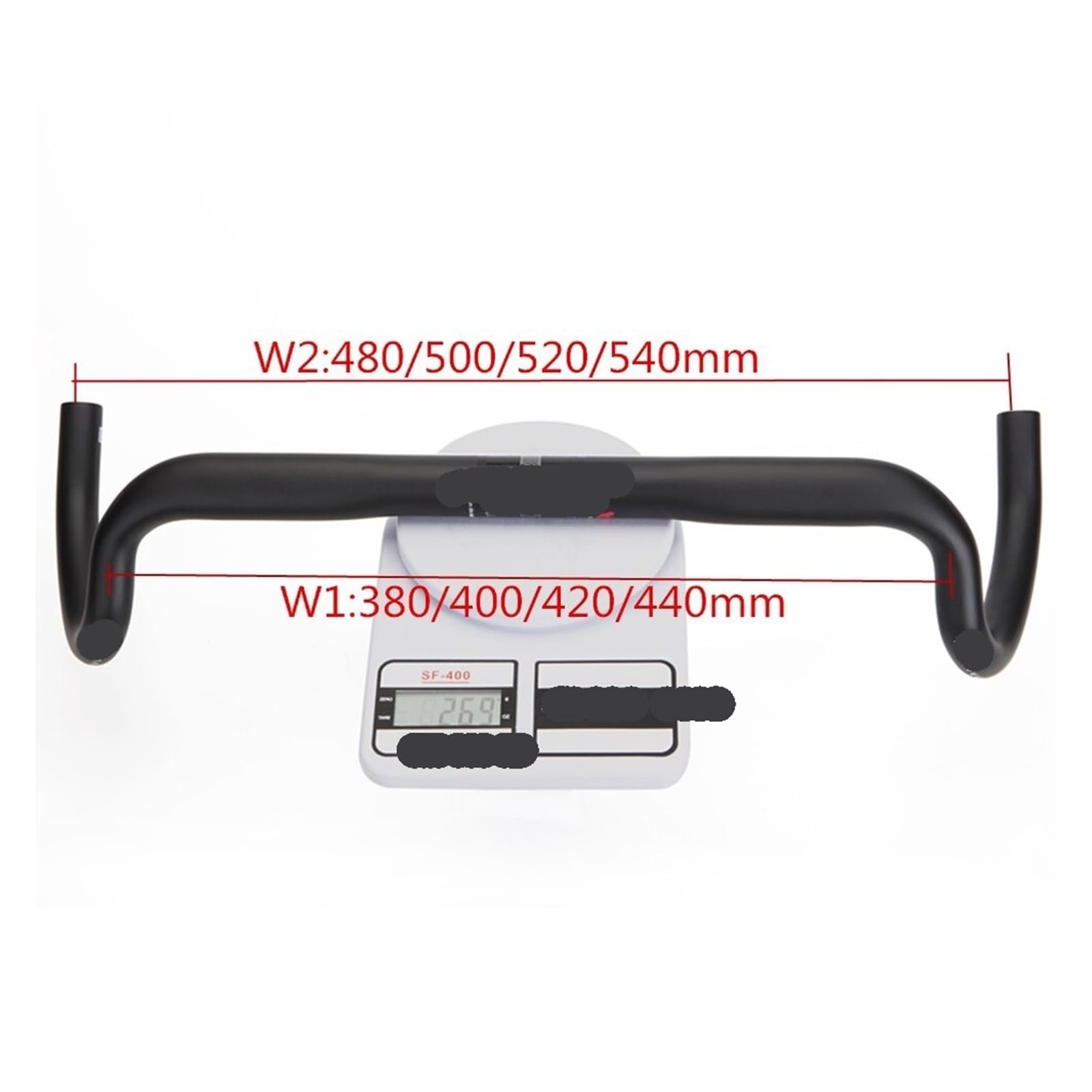 Guidon de vélo en Fiber route Cyclocross 380/400/420/440mm