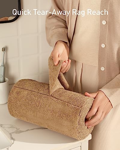 Fantasticlean-Microfiber-Cleaning-Cloth-Roll-75-Pack-Tear-Away-Towels-12-x-12-Reusable-Washable-Rags-Tan