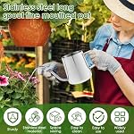 12oz/350ml Pot d'arrosage des plantes en acier inoxydable, petit pot d'abreuvoir pour les plantes intérieures,Mini Arrosage avec bouche longue & Poignée ergonomique pour la maison intérieure Plantes Fleur Bonsai Jardin extérieur (Silvery)