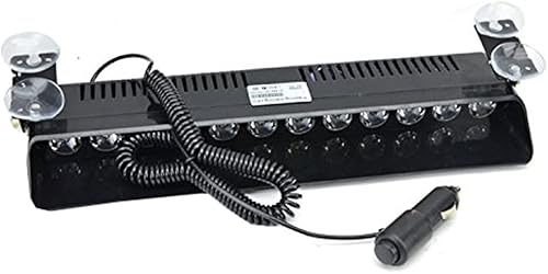 12 LED parabrisas luz de advertencia 12W 12V tablero interior coche camión emergencia estroboscópica luz flash (azul)