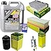 Produktbild QR-PARTS 69355982 Filter Set Inspektionspaket 5 Liter Motoröl Top Tec 4100 5W-40 MANN-FILTER Innenraumfilter Kraftstofffilter Luftfilter Ölfilter