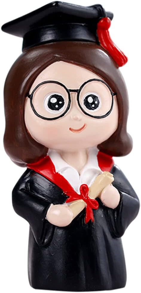 Amazon.com: Graduation Cake Decoration Doctor Doll Figurine 1.18 Inch ...