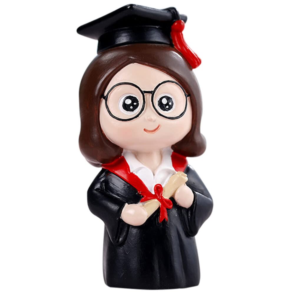 Mini figurilla de graduación Abaodam para decorar pasteles de fin de curso y mesas de dulces 8