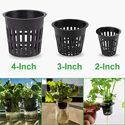 Growneer 25 Packs 3 Inch Net Cups Slotted Mesh Wide Lip With 10Pcs Plant Labels Heavy Duty Filter Plant Net Pot Bucket Basket For Hydroponics #TOP4