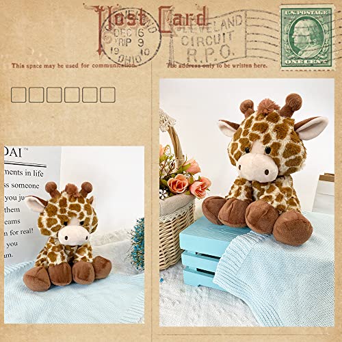 Injoy Group 9” Giraffe Stuffed Animals For Newborn Baby,Stuffed Giraffe Animal Plush Toys For Boys And Girls,Great Stuffed Giraffe Gifts For Birthday,Baby Shower,Mother's Day,Machine Washable #TOP6