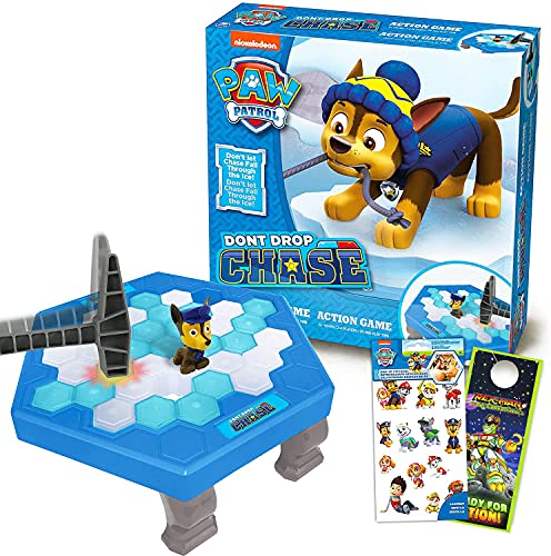Nick Shop Paw Patrol Don't Drop Chase Game Bundle ~ Paw Patrol Ice Breaker Game with Paw Patrol Stickers and More | Paw Patrol Toys Chase (Paw Patrol Games for Birthday Party)