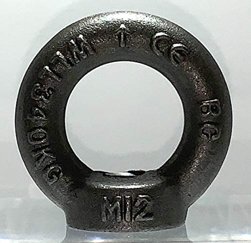 Biat - Tuerca anular (conforme a DIN 582, tamaños M6, M8, M10, M12, M16, M20, M24, color crudo/blanco (M12)