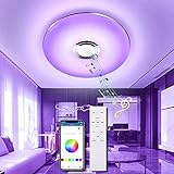 Modos Múltiples RGB -- Wayrank lámpara led techo RGB tiene múltiples modos, puede funcionar con un solo color rgb o múltiples modos de rotación RGB. Una variedad de colores para elegir, creando un ambiente colorido para tu hogar