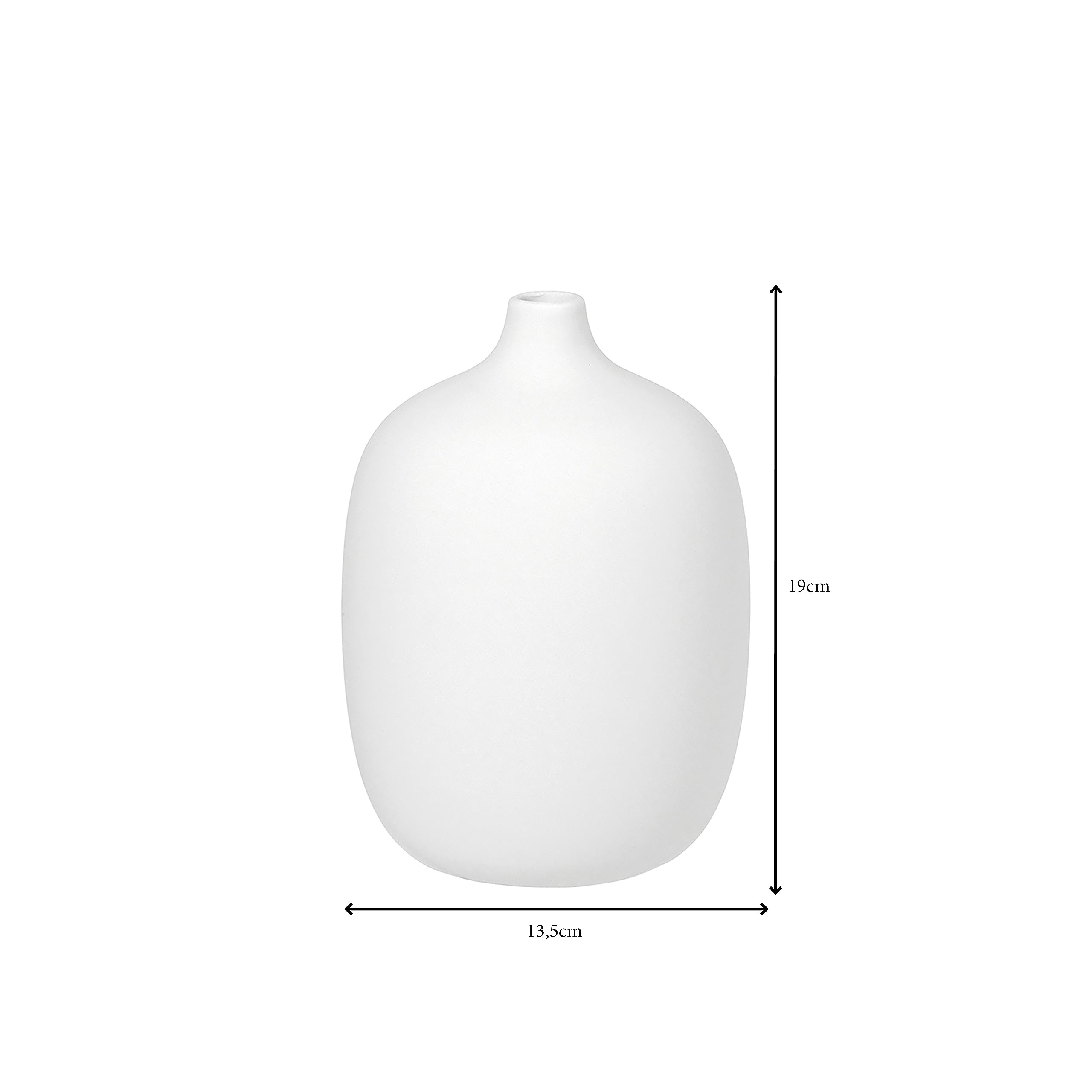 blomus 3er Set Vase -CEOLA- Blumenvase aus Keramik Weiß