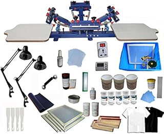 Sponsored Ad - INTBUYING 4 Color 2 Station Screen Printing Machine Press Kit T-Shirt Printing Kit