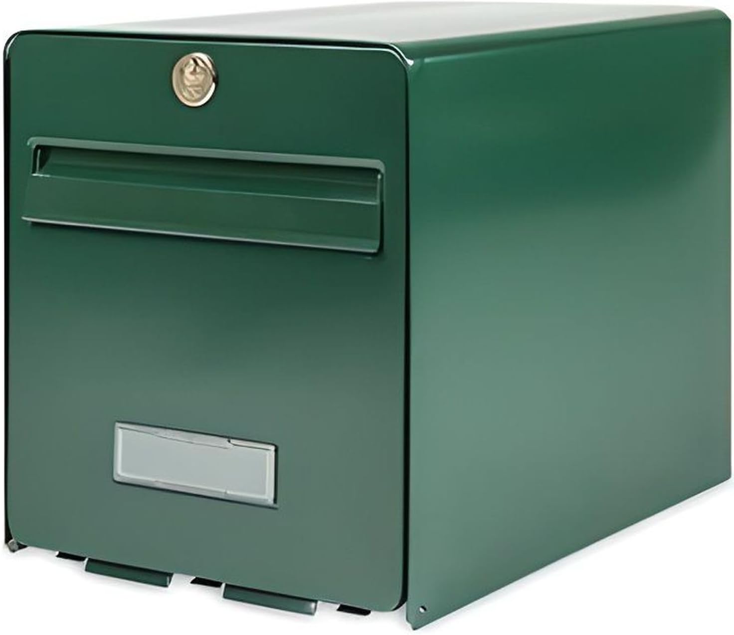Burg-Wächter Boîte Aux Lettres Sans Porte-Journaux Avec Fenêtre Pour Nom, Acier Galvanisé Et Inox, Fente Din C4, 2 Clés, Oxford 6877 B S, Inox/Noir (Similaire À Ral 9005) Reconditionné