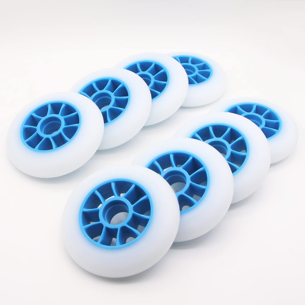 Z-FIRST 8 Pack 100mm Inline Roller Skate Wheels 85A Premium Replacement for Rollerblade Wheels