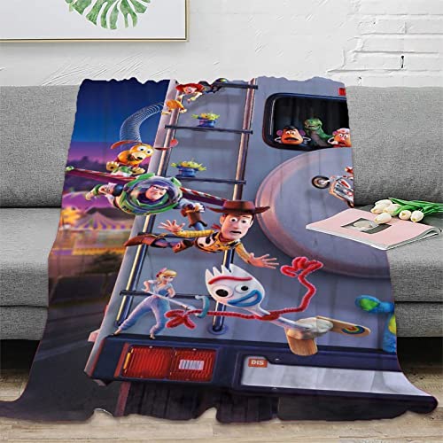 Toy Story Couverture Polaire 3D, Moelleuse Plaid Canape Polaire en Microfibre pour Canapé Et Lit,Couverture Lit 2 Personnes en Flanelle Douce Et Chaude 40x50inch(100x130cm)
