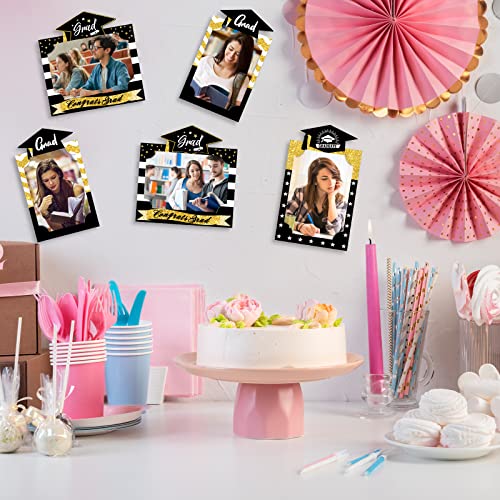 MEFENG 15Pcs Graduation Party Picture Centerpiece Sticks - Graduation Party Decorations - Grad Photo Table Toppers for College/High School Party - Black Gold by MEFENG - Used condition - Image 4