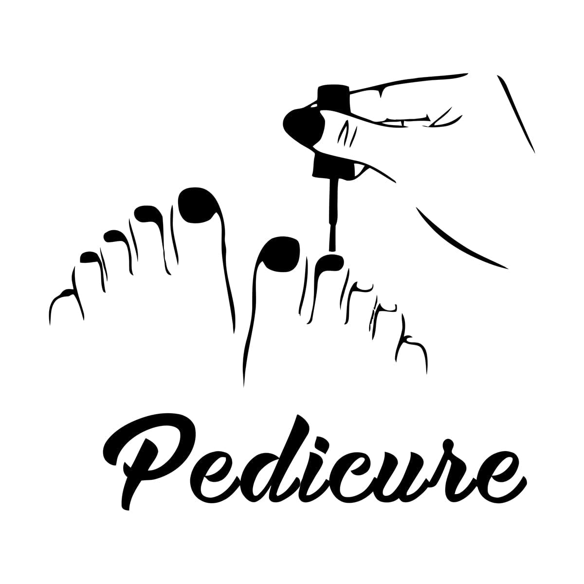 Pedicure Nail Art Design Wall Sticker Manicure Nail Salon Vinyl Decals Pedicure Nails Make Up Wall Window Poster Décor Extra Large - 70x77cm