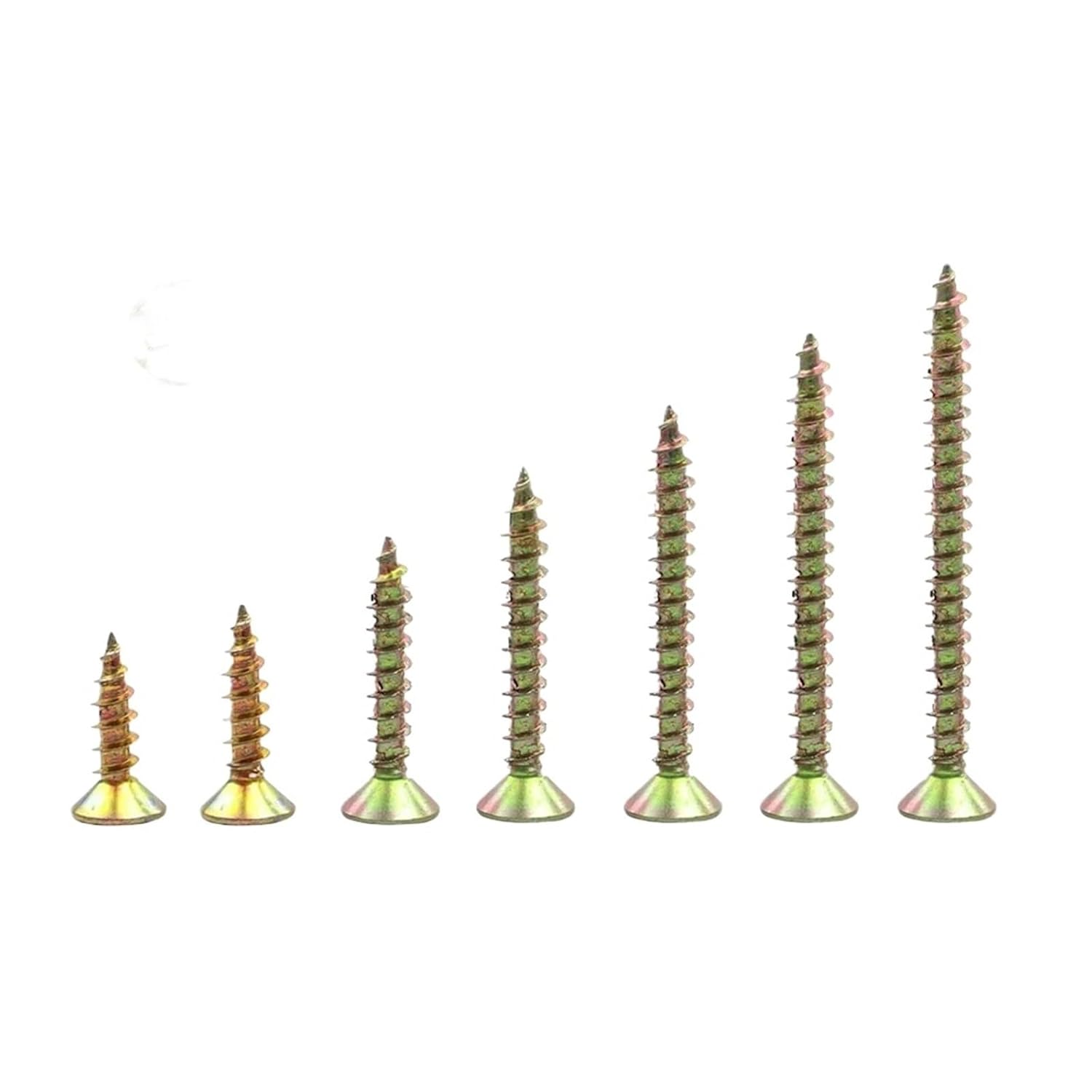 320pcs Wood Screw Kit M3.5 Cross Recessed Fiberboard Zinc Plated Flat Phillips Head Self Tapping