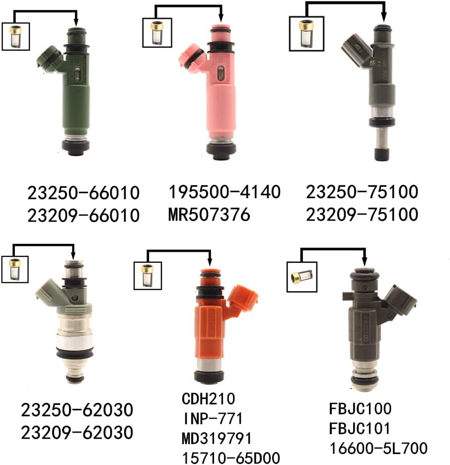 Fuel Injector Repair Kit 101 Micro Filter Basket Filter for multiple brands [6mm x 3mm x10.7mm] Haneex Repair Seal Kits [50 Pcs]
