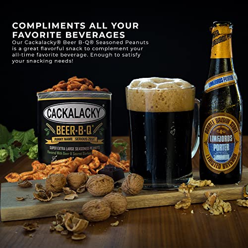 Cackalacky® Beer B-Q® Seasoned Peanuts, 12 Oz. , Flavored With Beer & Secret Barbecue Spices Makes Great Snacks For Backyard Barbecues, And More - Made With Peanuts And Spices #TOP1