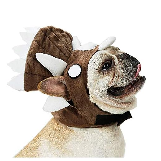 WINNER POP Sombrero de Dinosaurio de Halloween para Mascotas, Gorra de Triceratops, Uso de Perros y Gatos Navidad, cumpleaños, Fiesta, Accesorios de Fotos