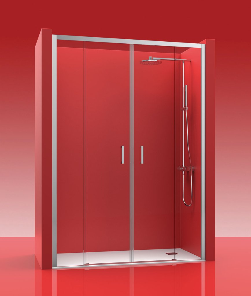 Mampara de ducha Castel Urban 200 corredera de cristal para baño contemporáneo