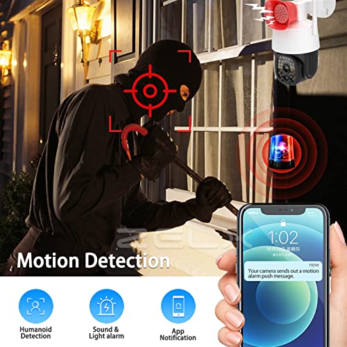 Caméra IP sans fil 3MP extérieure dôme rotative avec carte Micro SD 128Go