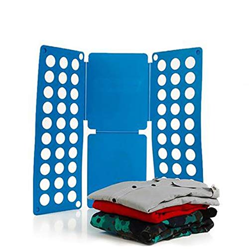 Vêtements Pratiques Pliage Planche Gagnez du Temps Multifuncitonal Magie Rapide T-Shirt Vêtements Easy Fold Organize (Blue) FRjasnyfall Cover