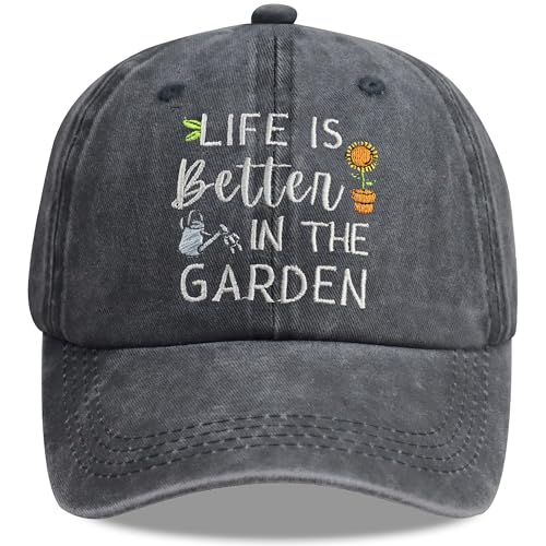 Funny Life is Better in The Garden Hats for Women, Adjustable Cot...