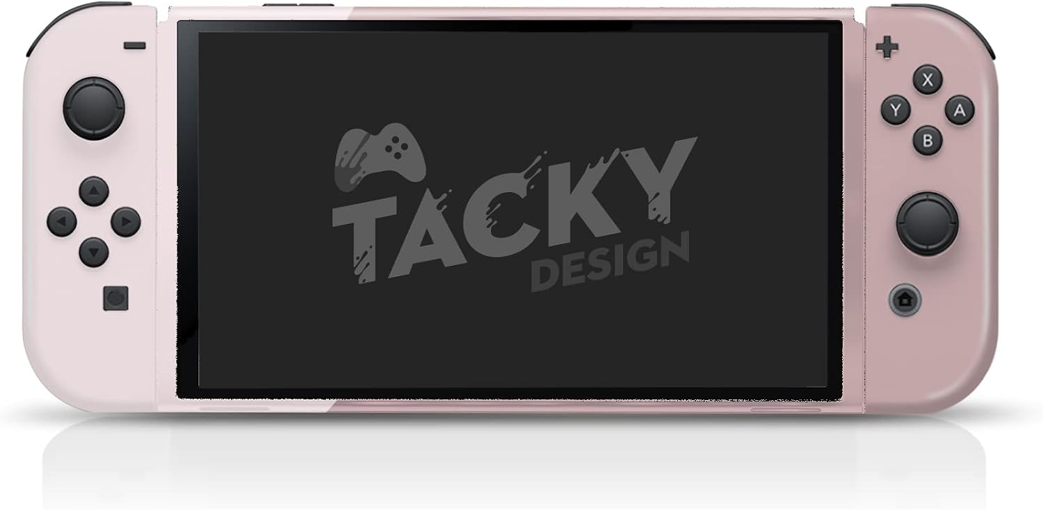 Tacky Design Beige Colorwave Skin Compatible with Nintendo Switch OLED Skin Wrap Cover, Color Blocking Skin for Nintendo Switch OLED Stickers, Premium Vinyl 3M Full Wrap Decal