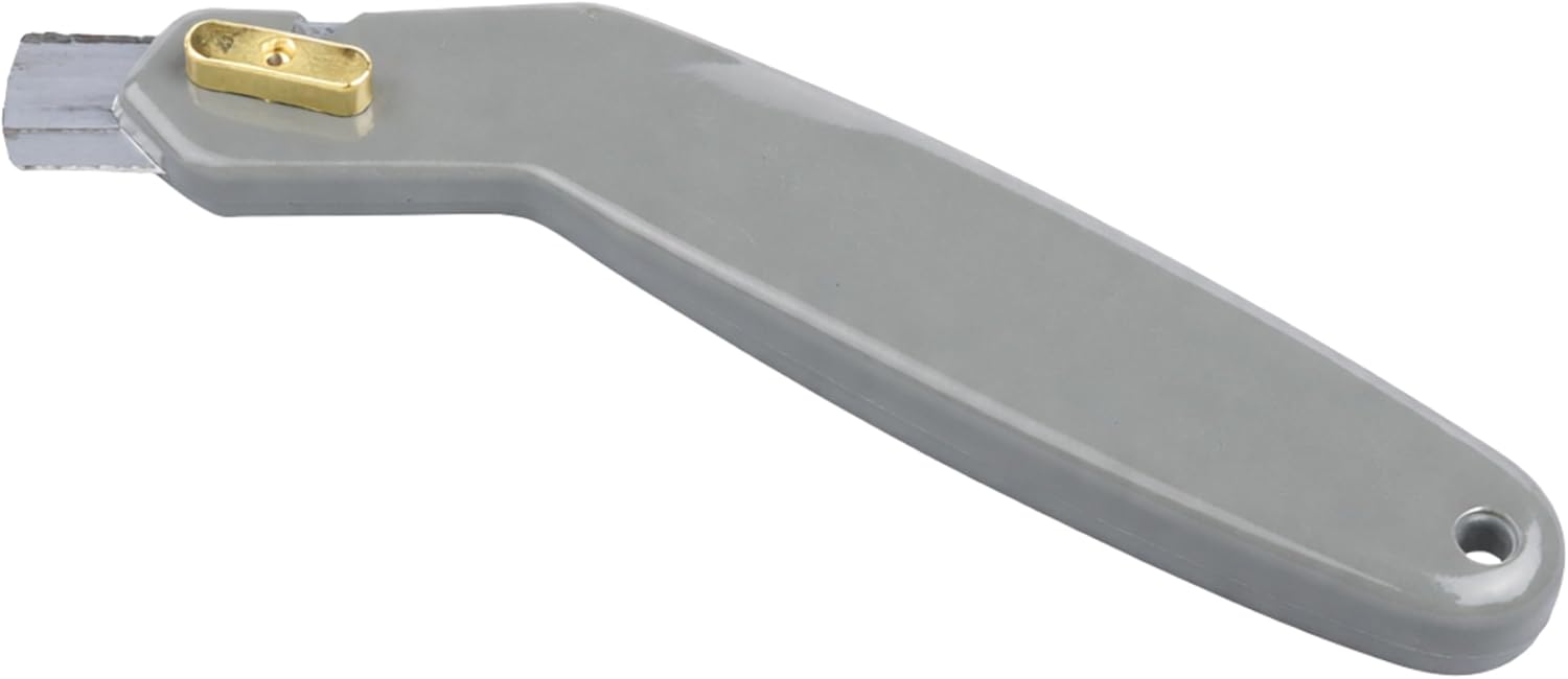 Bon 24-204 Carpet Knife Die Cast Aluminum Utility Knife with Offset Head for Hard to Reach Cutting Applications