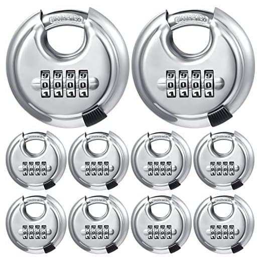 4 Digit Stainless Steel Disc Combination Locks