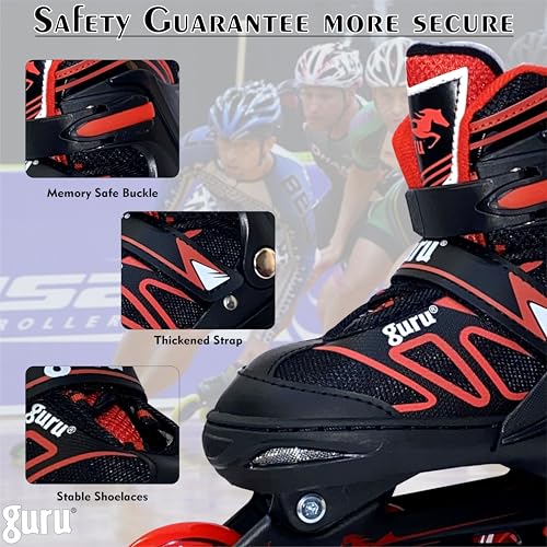 Image of GURU Inline Skates, Inline Skates Wheels for Kids & Adults Medium Size in-line Skates