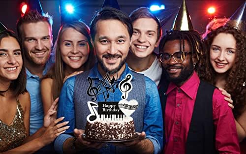 Miniatura 3 de (5 piezas) Decoración de pastel de cumpleaños musical, decoración de pastel de música, decoración de cumpleaños musical