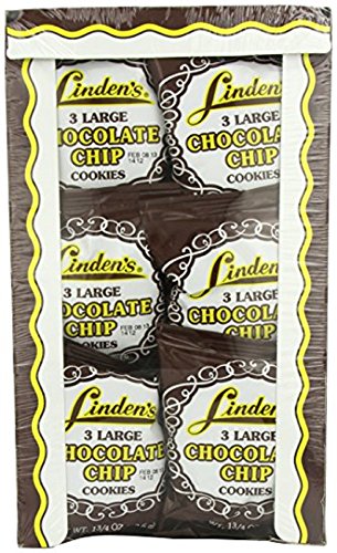 Linden's Chocolate Chip Cookies, Packs of 3 Large Cookies, 18 Packs Per Case, 2 Cases Per Order, 36 Cookies Packs Total image 2