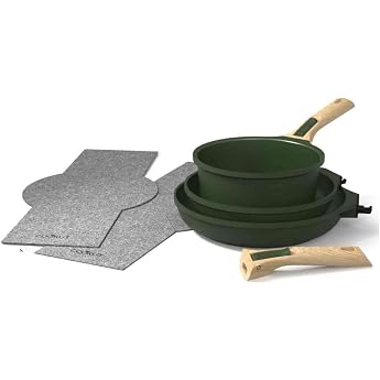 Cookut - The Incredible Pan Set with Removable Handle - Fern