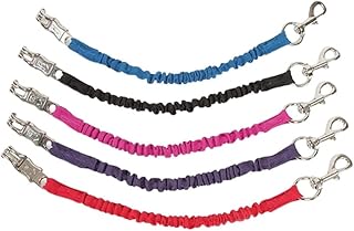 Horse Master Elastic Bungee Trailer Tie - Pony Shock Absorbing Cords Leash Extension Attachment Hooks Featuring Quick Release Trailer - Thick Straps Equestrian Lead Rope (Pink)