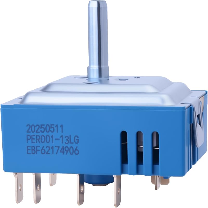 Interruptor de control infinito PER001-13LG para estufa eléctrica LG | Compatible con estufa LG, números de pieza coincidentes: PER001-13S T, EBF62174901, EBF62174906