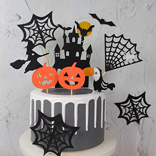 VILLCASE 36 Unidades Decoração de Bolos de Halloween topo de bolo dia das bruxas escolha de coquetel