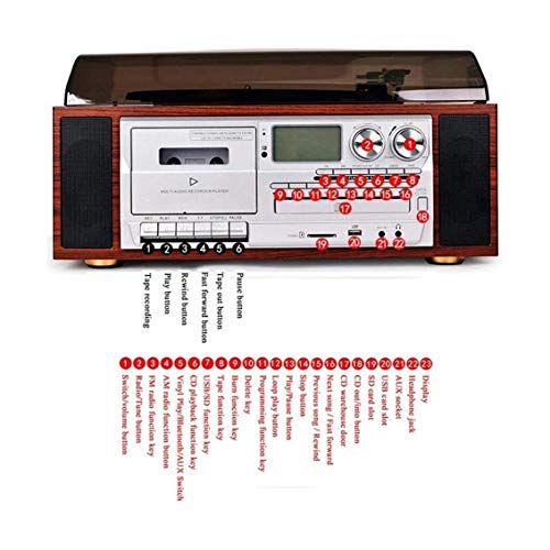 AURADO Tourne-disques Retro, Music Box Record Player, Valise Bluetooth Turntable for Vinyl Record, 3-Speed Turntable… - Les Beatles, Paul McCartney, John Lennon, RIngo Starr, George Harrison AURADO Tourne-disques Retro, Music Box Record Player, Valise Bluetooth Turntable for Vinyl Record, 3-Speed Turntable… – Image 8