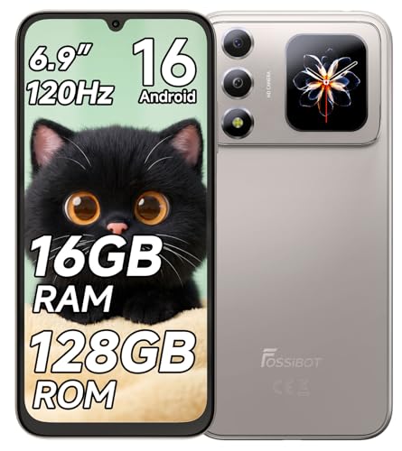 FOSSiBOT S7 SIM�t���[ �X�}�z �{�� 16GB RAM+128GB ROM �ő�1TB�g�� Android 16 �X�}�z �I�N�^�R�A 6.9�C���`HD+ ���� 120Hz���t���b�V�����[�g �A���h���C�h �X�}�z 5000mAh�o�b�e���[ �g