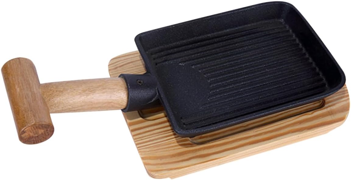 OUNONA Non Stick Grill Plate Portable Shovel Shaped Frying Tray for Bbq and Kitchen Cooking Lightweight Roasting Pan Easy to Clean Non Chemical Coating